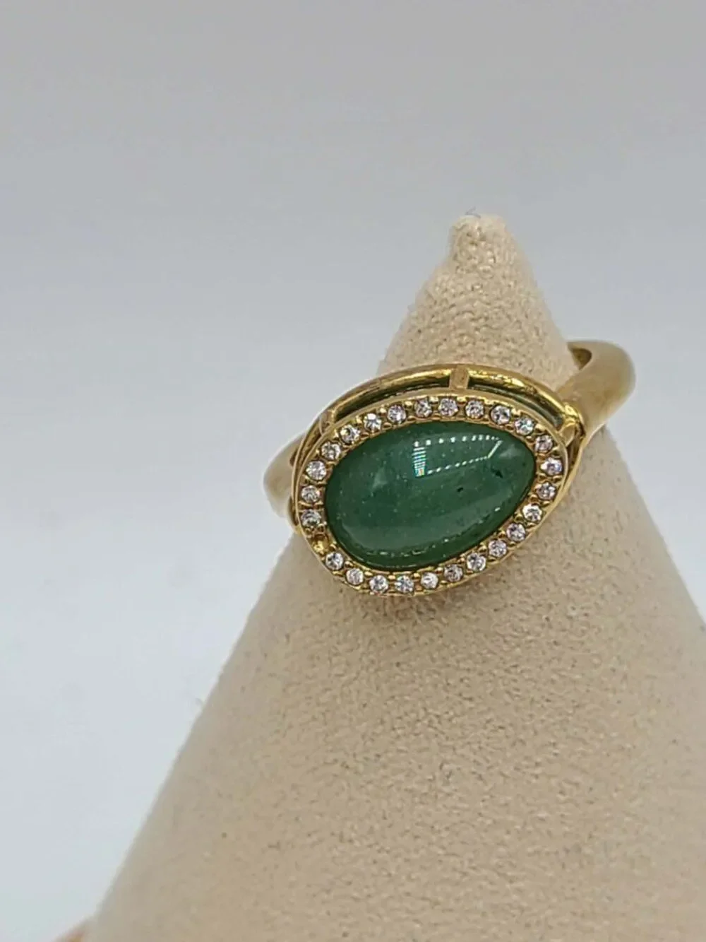 J Crew Jade  Color Stone Ring size 8